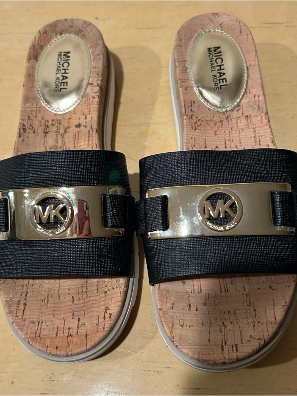 Michael Michael Kors womens warren platform slide sandals in size 7.5